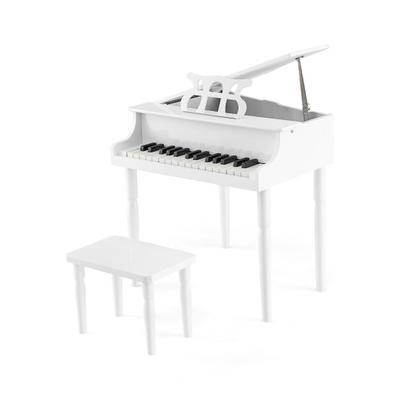 Costway 30-Key Wood Toy Kids Grand Piano with Benc...