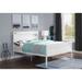 Contemporary Container Themed Metal Full Bed Features a Panel Headboard With Low Profile Footboard, White