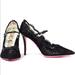 Gucci Shoes | Gucci Black Lace And Leather Virginia Mary Jane Pumps Size 35 | Color: Black | Size: 5
