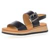 Keilsandalette GABOR "RHODOS", Damen, Gr. 41, schwarz, Kalbsleder, unifarben, modisch, Schuhe, Riemchensandale, Sommerschuh, Sandale in Weite G (=weit)