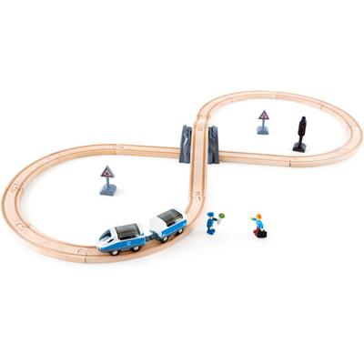 Spielzeug-Eisenbahn HAPE "Eisenbahn-Set, achtförmig" Spielzeugfahrzeuge bunt Kinder Altersempfehlung FSC- schützt Wald - weltweit