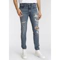 Skinny-fit-Jeans LEVI'S "Skinny Taper" Gr. 30, Länge 30, blau (medium indigo destructed) Herren Jeans Skinny-Jeans