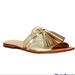 Kate Spade Shoes | Kate Spade Coby Tassel Slide Sandal In Gold Size 6.5 | Color: Gold | Size: 6.5