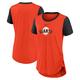 Women's Nike Orange San Francisco Giants Hipster Swoosh Cinched Tri-Blend Performance Fashion T-Shirt