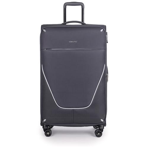 Stratic - Strong 4 Rollen Trolley L 78 cm mit Dehnfalte Koffer & Trolleys 1 ct Grau Herren