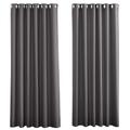 PONY DANCE Extra Wide Curtains Grey Blackout Curtains 84 Inch Drop for Living Room Thermal Blackout Curtains Eyelet for Bedroom/Nersery Lounge Curtains, 2 Panels, W80 x L84, Grey