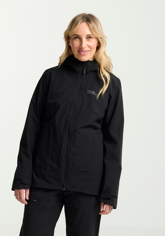 3-in-1-Funktionsjacke JACK WOLFSKIN "MOONRISE 3IN1 JKT W", Damen, Gr. M (38/40), schwarz, Obermaterial: 100% Polyester. Futter: 100% Polyester. Innenjacke: 100% Polyester, Jacken, Topseller
