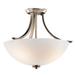 Kichler Lighting Granby 17 Inch 3 Light Semi Flush Mount - 42563BPT