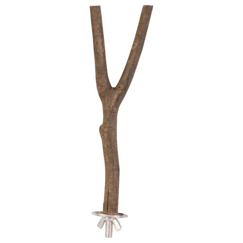 Perchoir en forme de Y en bois naturel L20cm 1,5cm de diam. Trixie - Perchoir pour Oiseau