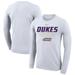 Nike White James Madison Dukes 2023 On Court Bench Long Sleeve T-Shirt