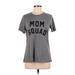 Thread Tank Designs Short Sleeve T-Shirt: Gray Tops - Women's Size Medium