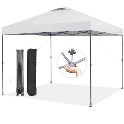 Costway 10 x 10 Feet Foldable Outdoor Instant Pop-up Canopy with Carry Bag-White