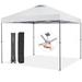 Costway 10 x 10 Feet Foldable Outdoor Instant Pop-up Canopy with Carry Bag-White
