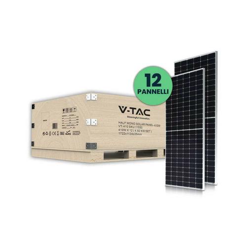 Photovoltaik-Kit 5KW (4,92 kw) 12-teiliges Set Monokristallines Photovoltaik-Solarmodul 410W Modul