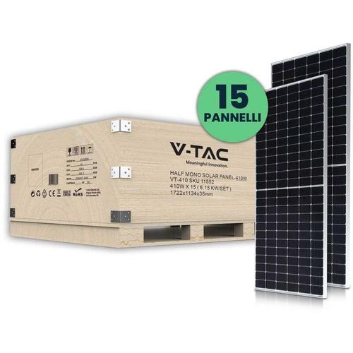 Photovoltaik-Kit 6KW (6.15 KW) 15-teiliges Set Monokristallines Photovoltaik-Solarmodul 410W Modul