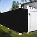 Kool Koi Shade 3.5 ft. H x 20 ft. W Kool Koi Polyethylene Fencing Artificial Hedge in Black | 42 H x 240 W in | Wayfair FS3.5x20black