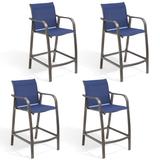 Crestlive Outdoor Counter-height Bar Stool (Set of 4), Bar Chairs, Barstool 4-Piece Set - See Picture