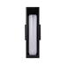 Latitude Run® Diamandi Integrated LED Outdoor Wall Sconce Aluminum/Glass/Metal in Black | 13.88 H x 4.75 W x 5 D in | Wayfair