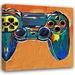 Red Barrel Studio® Video Game Controller 151 by Stephen Chambers - Wrapped Canvas Painting Canvas in Blue/Orange/Yellow | Wayfair