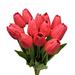 Primrue Real Touch Tulip Stems in Red/Pink | 18 H x 4 W x 4 D in | Wayfair A9DD9275DC464A1BA64FBBAB69D5F826