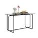 Ebern Designs Carliana 51.18" Iron Dining Table Glass/Metal in Black | 29.72 H x 51.18 W x 27.56 D in | Wayfair 026122FFEC9E4A919E9267453F187A43