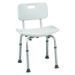 HEALTHSMART 522-9816-1900 20" L, Contoured, Aluminum, Plastic, Bath Seat,