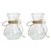 BESTONZON 2pcs Glass Craft Vase Ornament Simple Glass Flower Arrangement Container Simple Vase