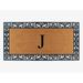 A1 HOME COLLECTIONS LLC A1HC Rubber and Coir Paisley Border Heavy Duty Non-Slip Durable Double Door Monogrammed Doormat 30 X60 J