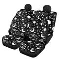 NETILGEN Bling Mood Star Design Auto Seat Covers Accessories 2 Pcs Car Front Seats Covers and 2 Pcs Back Seat Protector Bench Cover Pads Anti-Dirty Seat Bench Cover All Weathers