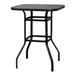 Mairbeon Wrought Iron Glass High Bar Table Patio Bar Table Black