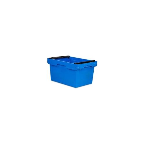 PROREGAL Conical Mehrweg-Stapelbehälter mit Stapelbügel Blau |HxBxT 32,3x40x60cm |58 Liter |Lagerbox Eurobox Transportbox