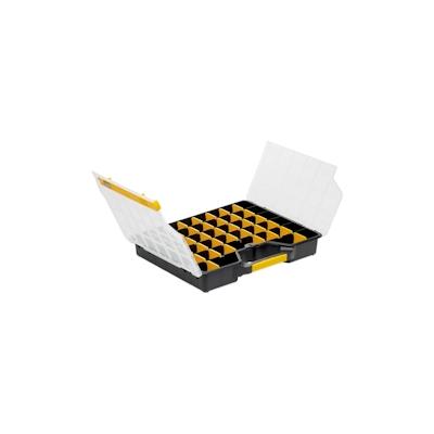 PROREGAL Sortimentskasten EuroPlus Basic | HxBxT 7,2x46,5x37,5cm | Schwarz-Transparent-Gelb Image