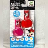 Disney Bath, Skin & Hair | Disney Minnie Mouse Nail Polish 2 Pack | Color: Pink/Red | Size: Osg