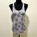 American Eagle Outfitters Tops | American Eagle Outfitters Racerback Floral Print Flowy Tank Top | Color: Blue/Gray | Size: M