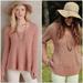 Anthropologie Sweaters | Anthropologie Moth Boucle Zipper V-Neck Sweater Size Small | Color: Pink/Tan | Size: S