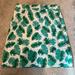 J. Crew Skirts | J Crew Monstera Palm Leaf Print Linen Blend Pencil Skirt White And Green L | Color: Green/White | Size: L