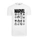 T-Shirt MERCHCODE "Herren Marvel Crew Tee" Gr. S, weiß (white) Herren Shirts T-Shirts