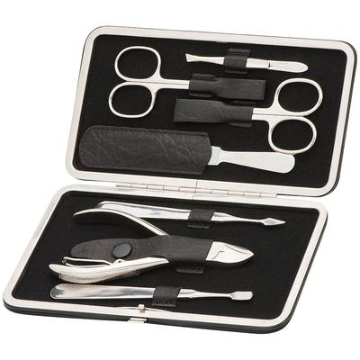 ERBE Maniküre Set Bügel Serie 'Master', schwarz, 7-tlg. Etui Schwarz