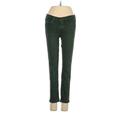 Juicy Jean Couture Jeans - Super Low Rise Skinny Leg Denim: Green Bottoms - Women's Size 24 - Dark Wash