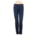 Joe's Jeans Jeans - Low Rise Skinny Leg Denim: Blue Bottoms - Women's Size 25 - Dark Wash