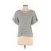 BB Dakota Short Sleeve T-Shirt: Gray Print Tops - Women's Size Small
