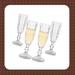 Eternal Night Champagne es Set Of 4 Cheers Champagne Flutes 5 Oz For Wedding Party Anniversary Christmas Vintage Pattern Embossed Premium | Wayfair