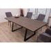 The Table Company Dining Table Wood/Metal in Black/Brown/Gray | 30 H x 60 W x 38 D in | Wayfair BA-60-38-2-TK-CO-PL-DR-SD-LE-RT-ML2B