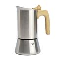 Primula Stainless Steel Stovetop Espresso Maker w/ Wood Look Handle, 6-cup Stainless Steel in Brown | 7.75 H x 5.25 W in | Wayfair PESW-4706