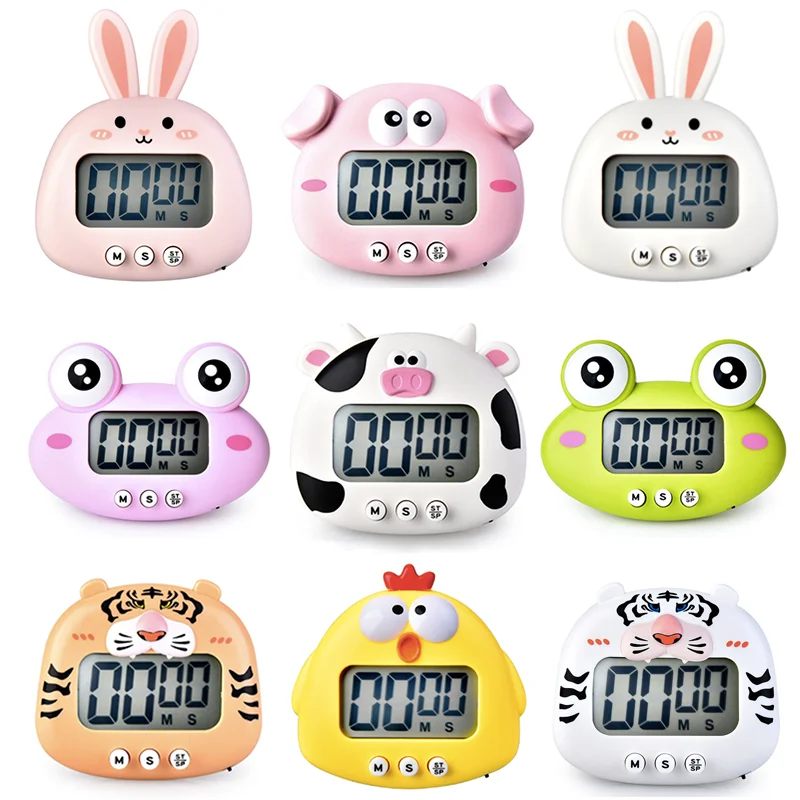 Minuterie numérique pour enfant étude cuisine compte à rebours réveil enfant minuterie d'étude animaux mignons minuterie cuisine Gadgets de cuisine cadeau nouveau