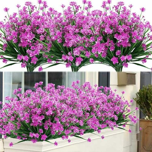 Lts Fafa - 8 Bündel UV-beständige künstliche Blumen im Freien künstliche Sträucher, künstliche