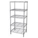 ZORO SELECT 5GPK4 Wire Shelving Unit, 18"D x 48"W x 63"H, 5 Shelves, Chrome