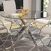 Glass Star Table Silver (36") - 29.5"H x 36"W x 36"D