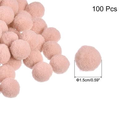 Pom Felt Balls Fabric 1.5cm 15mm for Crafts Project DIY, 100 Pcs