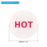 Self Stick Hot/Cold Water Label, Acrylic Waterproof Stickers Signs for Faucets Sink - White/Red, White/Blue